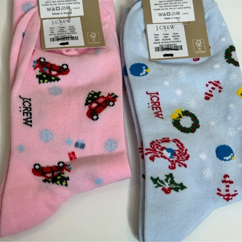 J. Crew it’s Christmas time 2 pair of dress socks